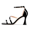 Aachcol Women High Heel Open Toe Sandals Ankle Strap Gladiator Wedding Prom Dress 3.3 Inches Heels Black