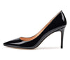 Aachcol High Heels Womens Pointed Toe Slip-on Pumps 8.5CM Heels Patent