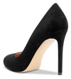 Aachcol Womens Round Toe High Heels Pumps Slip On Stilettos 10CM Heel Bling Suede