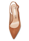 Aachcol Womens Chunky Block Heels Slingback Pumps Slip-on Pointy Toe 5CM Heel Sandals