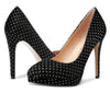 Aachcol Womens High Heels Platform Pumps Slip-on Stilettos 12CM Heel Office Dress Fashion Shoes