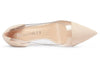 Aachcol Women's High Heels Transparent Clear Pumps Slip On Sexy Pointed Toe Stilettos 4" Inch Suede Heel