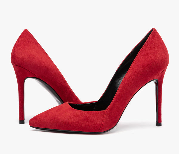 CASTAMERE Womens Leather Lining High Heels Pumps Pointed Toe Slip-on 10CM Shoes